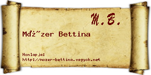 Mózer Bettina névjegykártya