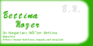 bettina mozer business card