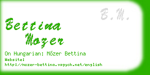 bettina mozer business card
